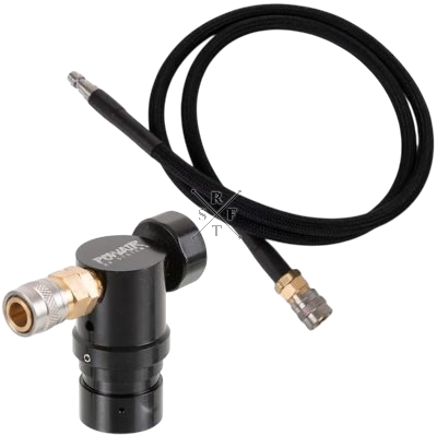PowAir Performance Line Airsoft HPA Regulator mit V1 HPA Schlauchsystem