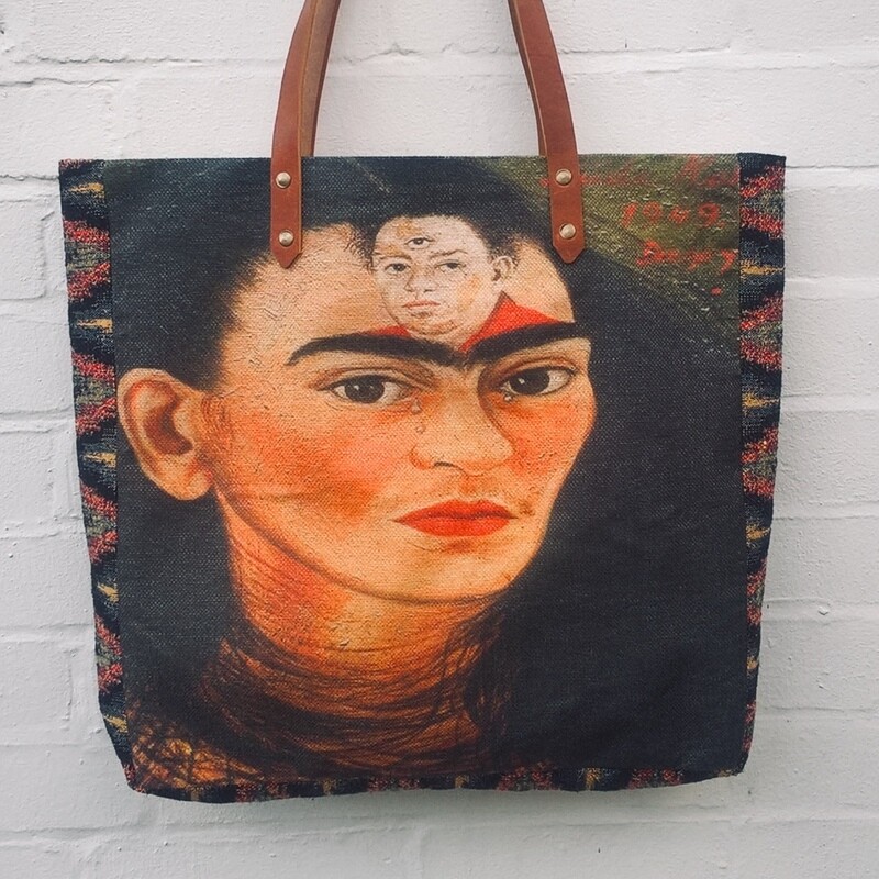 Diego on mind.          Handmade Frida Tote Bag