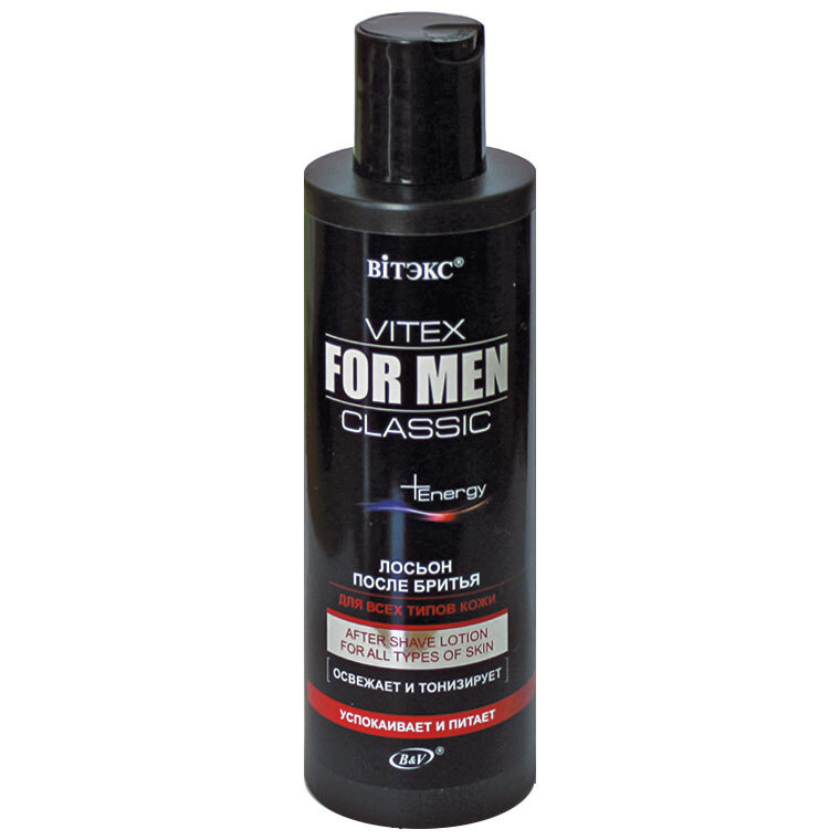 Витэкс | VITEX FOR MEN CLASSIC | Лосьон после бритья для всех типов кожи, 200 мл Витэкс | VITEX FOR MEN CLASSIC | Лосьон после бритья для всех типов кожи, 200 мл