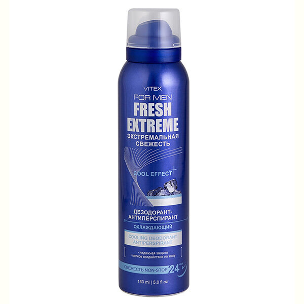 Витэкс | VITEX FOR MEN FRESH EXTREME | Дезодорант-антиперспирант охлаждающий, 150 мл Витэкс | VITEX FOR MEN FRESH EXTREME | Дезодорант-антиперспирант охлаждающий, 150 мл