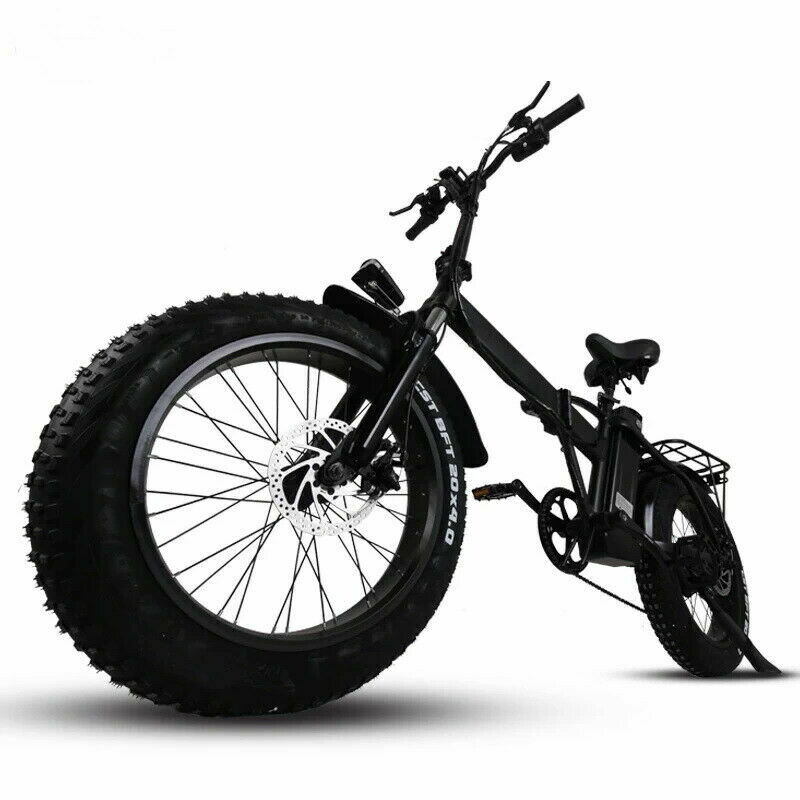 20" Electric Bicycle eBike 48V 15Ah 500W 4" Fat Tyre Off Road Folding Bike