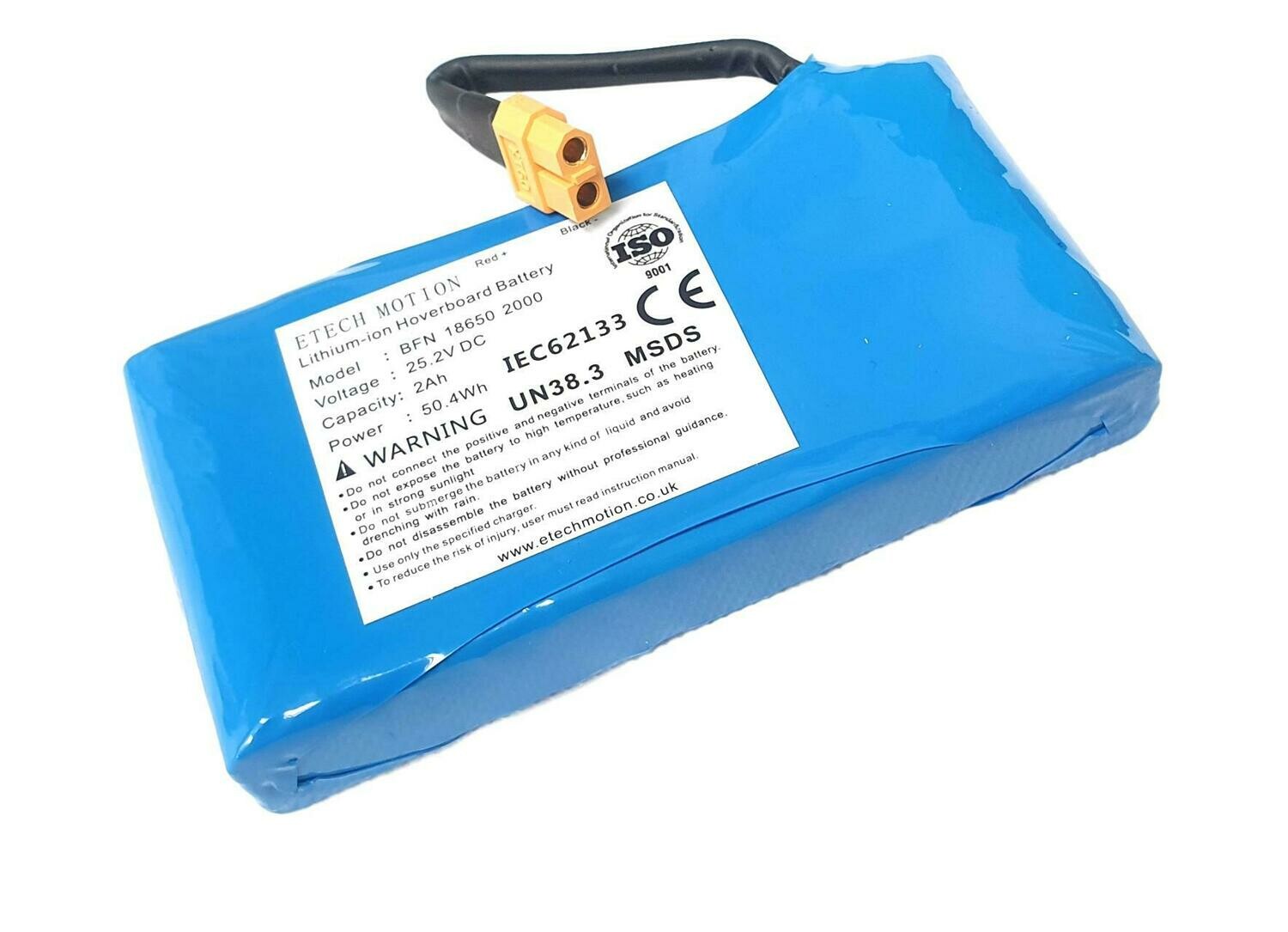 Replacement Battery For Hoverboard or Other DC Device 25.2v 2Ah 2000mAh 50.4Wh