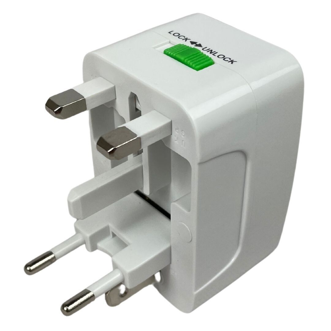 Universal Travel Adaptor Plug Wall Charger with UK/USA/EU/AUS Worldwide Travel Charger Adapter for Electric Scooter, eBike, iPhone, iPad, Android, Tablets and More