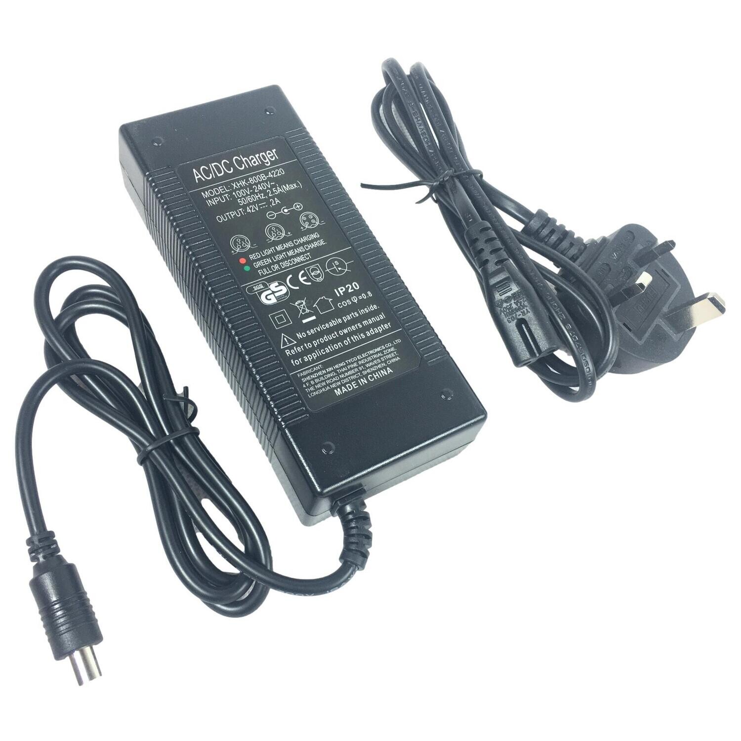 Battery Charger For Segway Drift W1 S-Plus Loomo Robot 42V 2A UK Plug