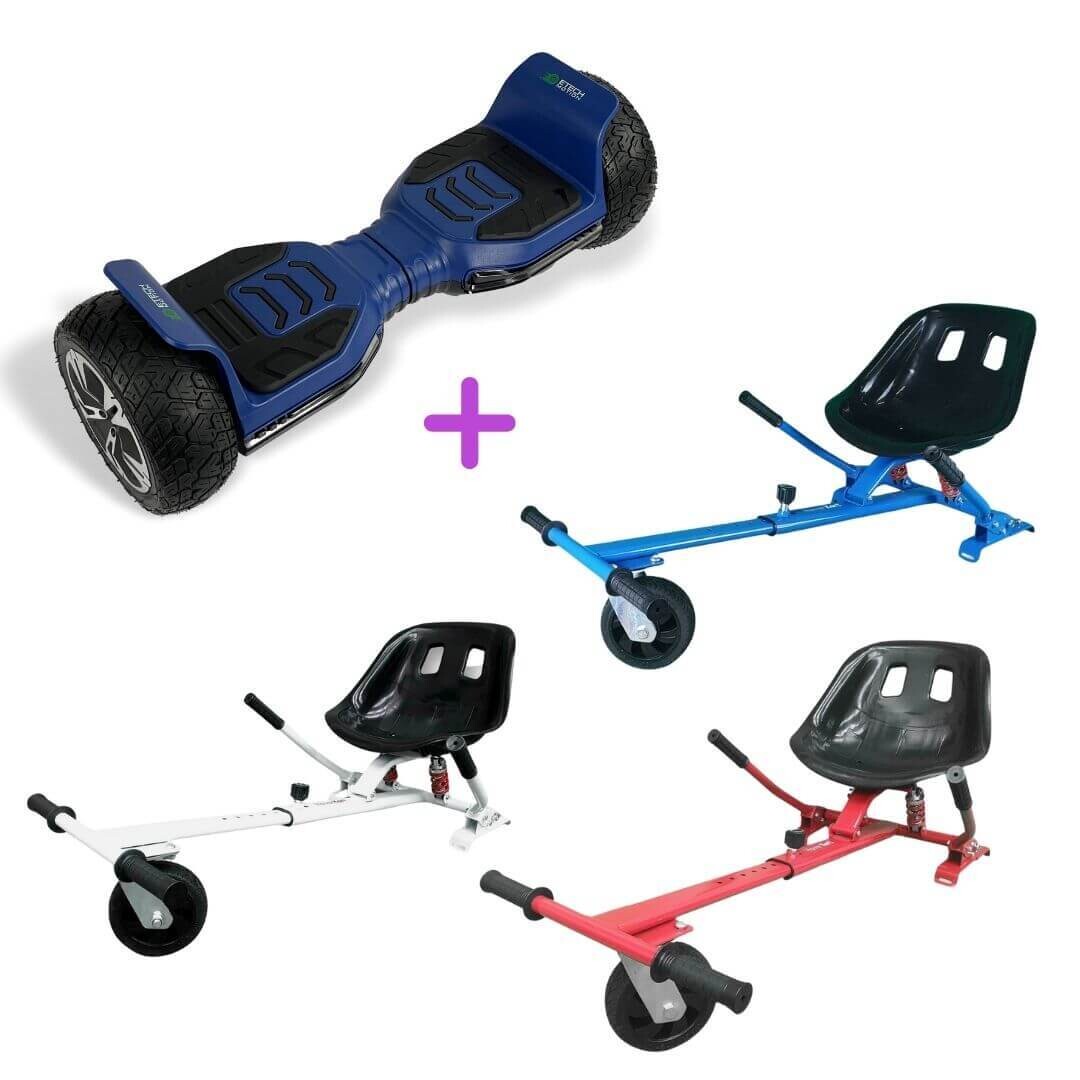 Blue G5 XR PRO Water Resistant Hoverboard And HK8 Kart Bundle Full Suspension