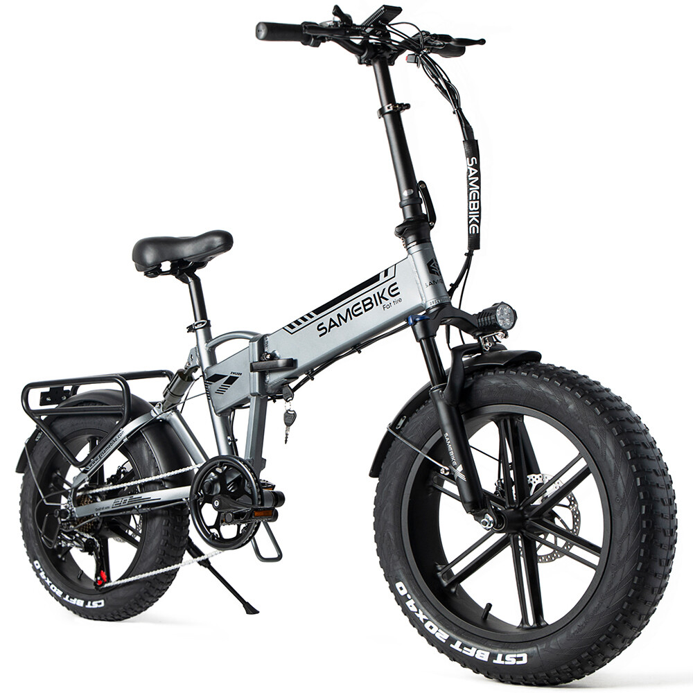 SAMEBIKE XWLX09 Fat Tyre Folding Electric Bike 48V 10Ah 500W Grey