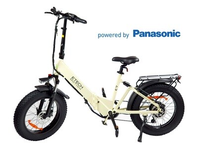 E7 Step Through Electric Bike Unisex eBike Panasonic Battery Beige