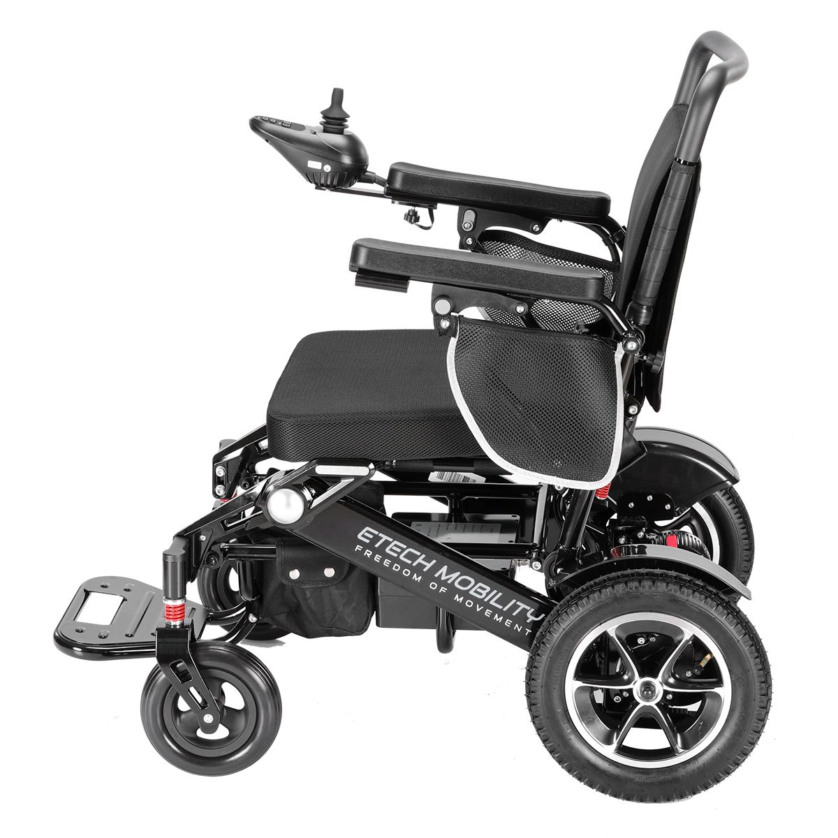 Wide-Seat Premium Folding Electric Wheelchair | Brushless 600W Freedom Elite, Upholstery (back rest &amp; cushion): Standard polyester fabric