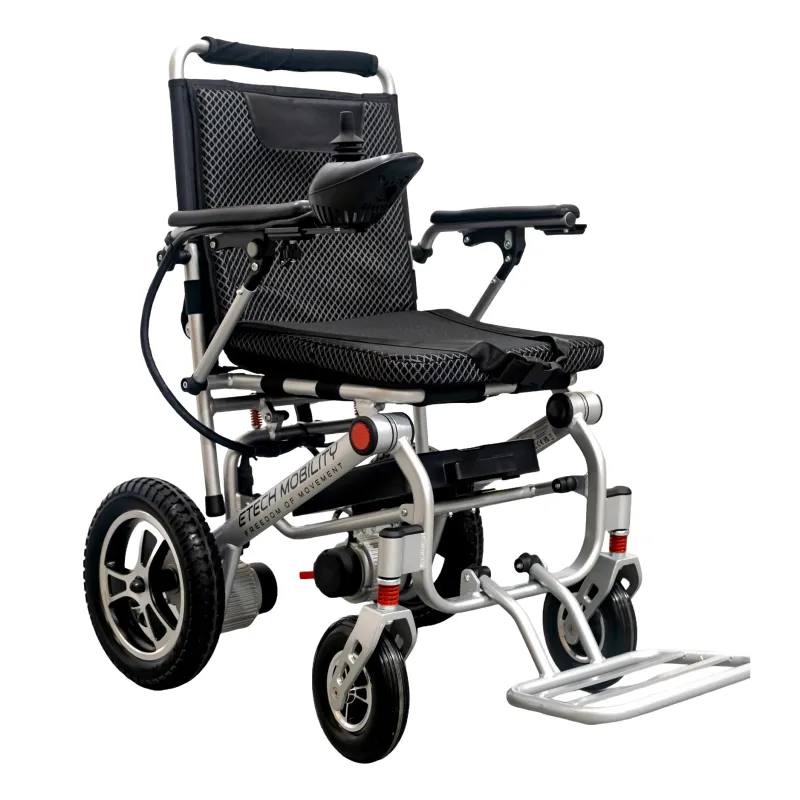 Ultra Lightweight Folding Electric Wheelchair | LiteMax 2 Silver