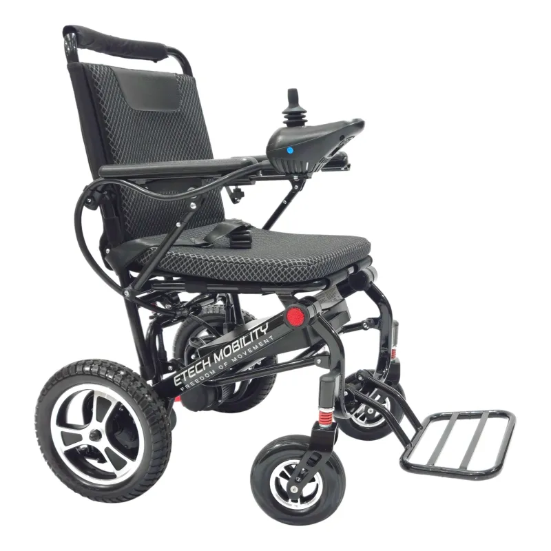 Ultra Light Easy Fold Electric Wheelchair | LiteMax 2 | Black
