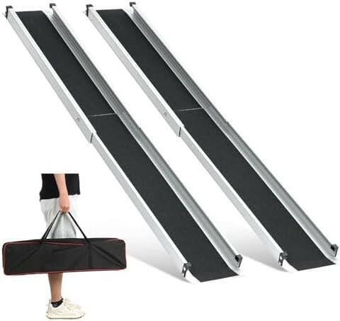 5ft Telescopic Channel Ramps For Wheelchairs 2pcs Set