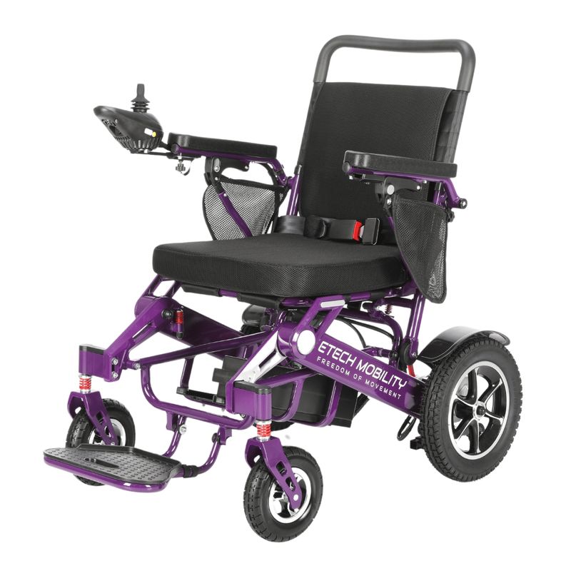 Limited Edition Purple Electric Wheelchair | Instant Folding Powerchair
