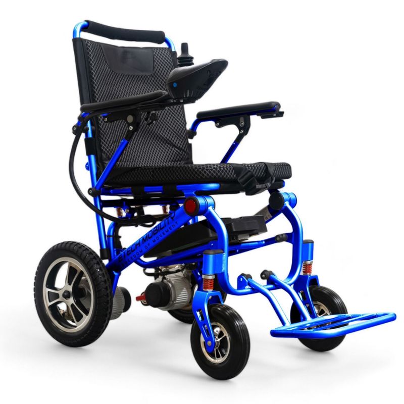 Ultra Lightweight Electric Wheelchair | Instant Folding 20 kg LiteMax 2 Blue Ultra Lightweight Electric Wheelchair | Instant Folding 20 kg LiteMax 2 Blue