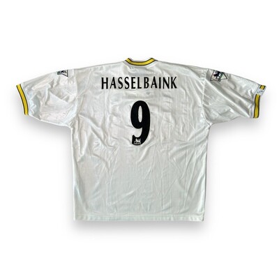 Leeds United 1996/98 #9 HASSELBAINK Home - XL