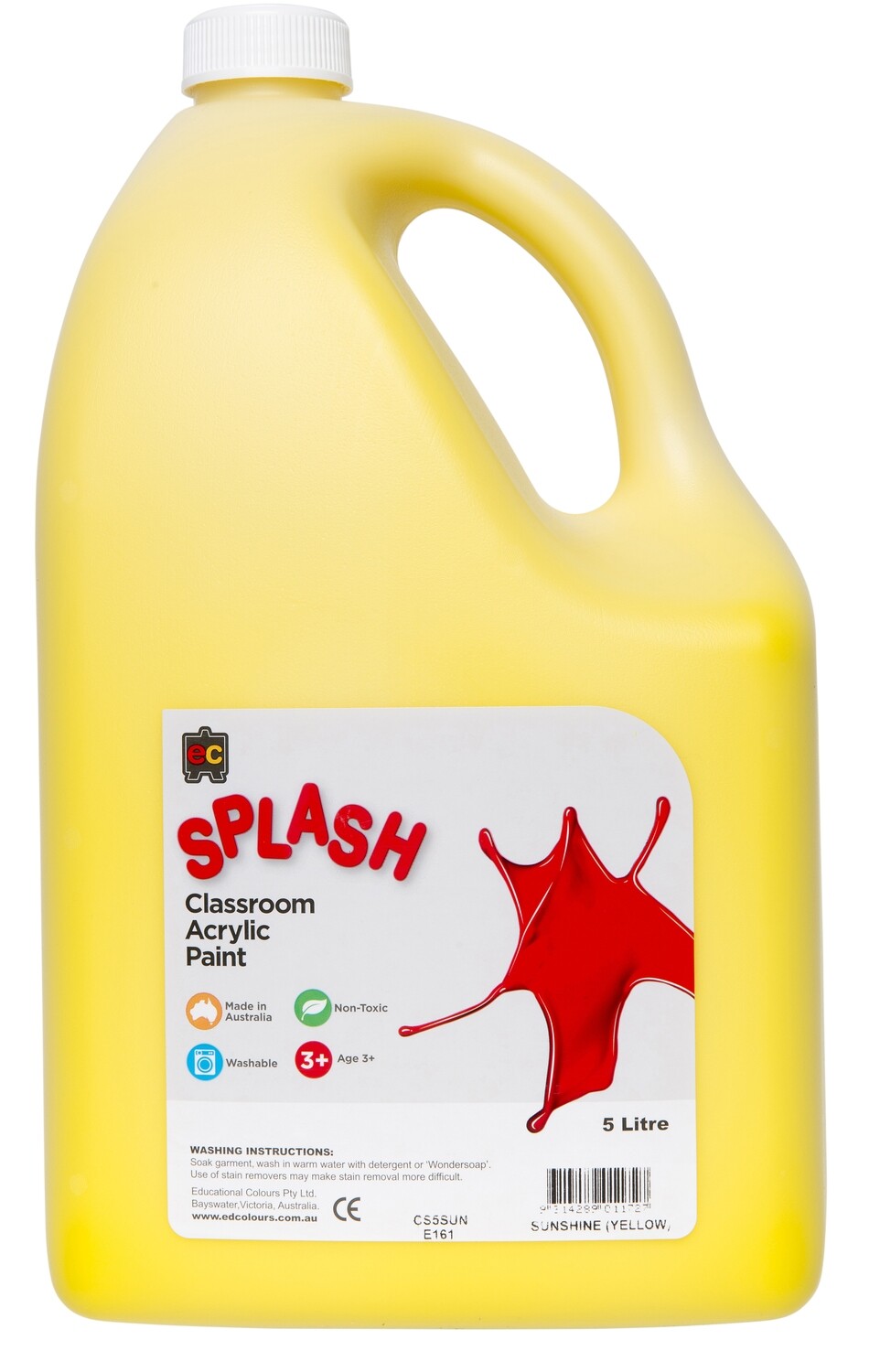 Splash Classroom Acrylic Paint Sunshine(Yellow) 5L