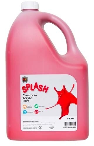 Splash Classroom Acrylic 5L Toffee Apple (Red)
