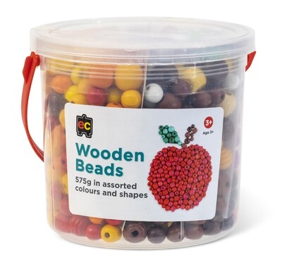 Wooden Beads Assorted Jar 575grams