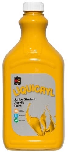 Liquicryl Junior Student Acrylic 2L Yellow Ochre