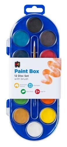Paint Box Clear Lid 12 Disc