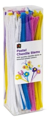 Chenille Stems Pastel 30cm Packet 200