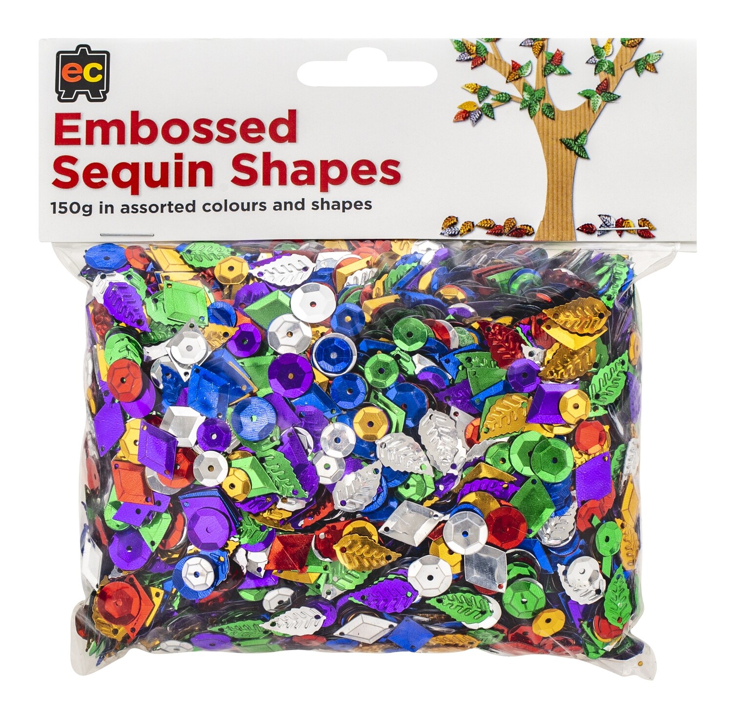 Embossed Sequins Assorted Shapes 150gm