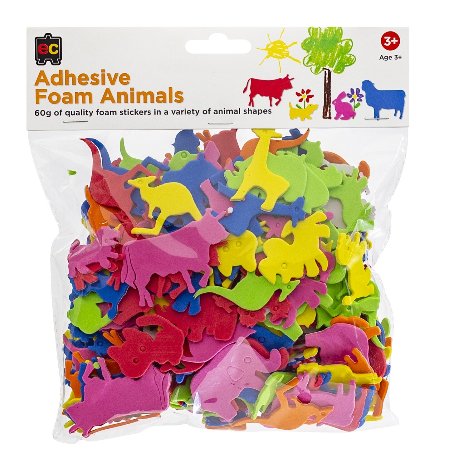 Adhesive Foam Animals 60g