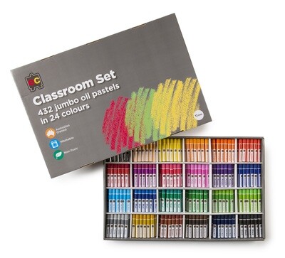 Jumbo Oil Pastels Classroom Set 432