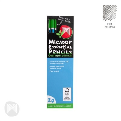 Micador Essential Pencils-HB,2B,4B, & 6B pack of 20