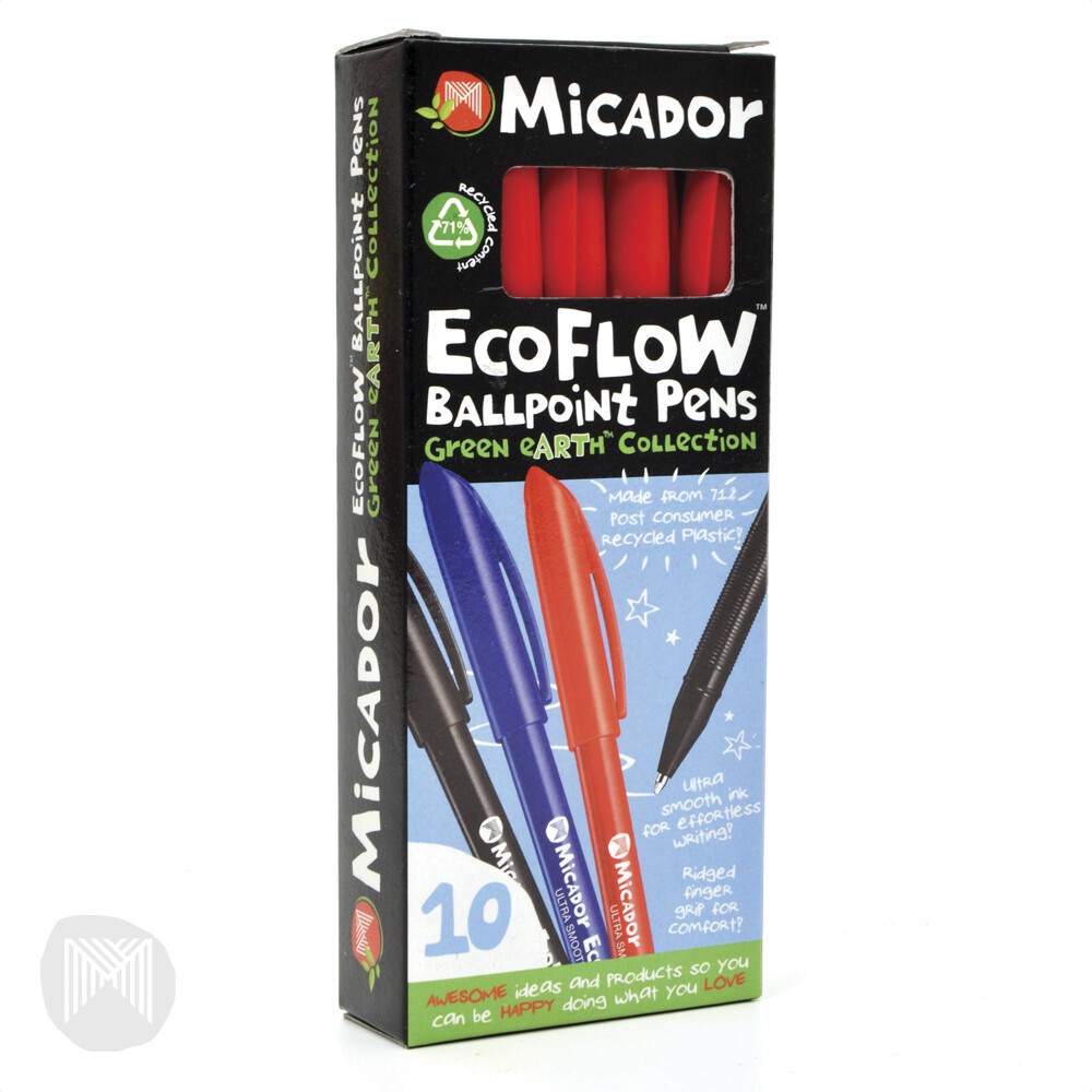 Micador EcoFlow Ballpoint Pen Red