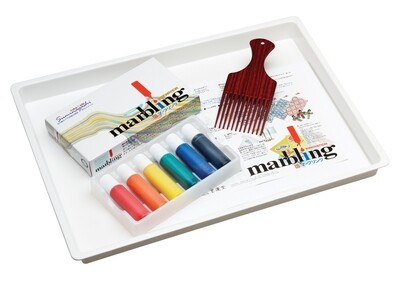 Marbling Ink Tray, Comb & Paper Set