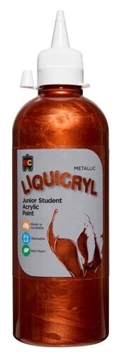 Metallic Liquicryl Junior Student Acrylic 500ml Copper