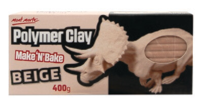 Make n Bake Polymer Clay 400gm Block- Beige