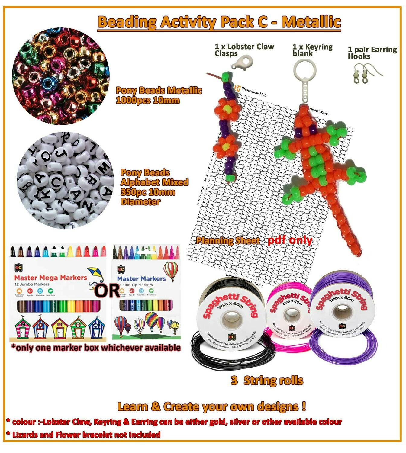 Metallic Beads Activity Pack