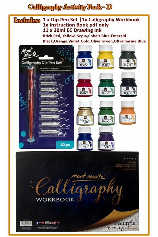 Calligraphy Activity Pack - D( PDF Instruction Book )