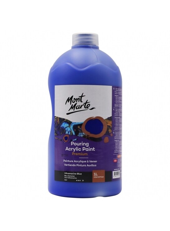 Mont Marte Acrylic Paint 1 ltr (Ultramarine Blue)