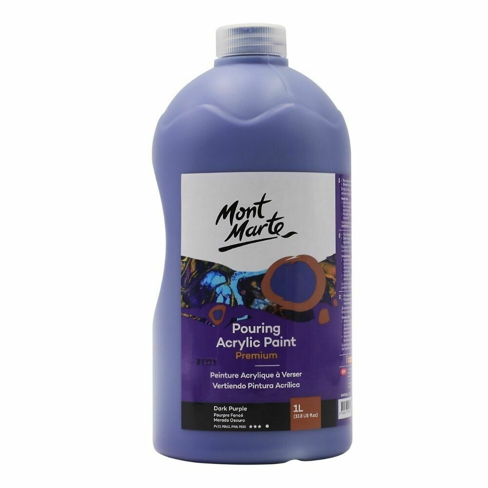 Mont Marte Acrylic Paint 1 ltr (Dark Purple)