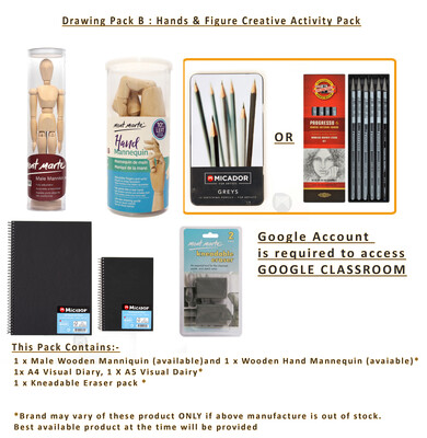 Drawing Pack B: Hands & Figure Creative Activity Pack (awaiting supplies)