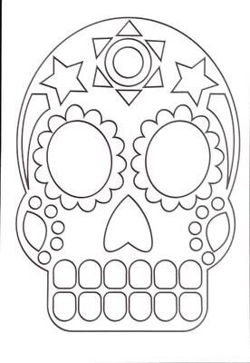Skull Sand Art Sticker (Pack of 20)