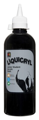 Liquicryl Junior Student Acrylic 500ml Black