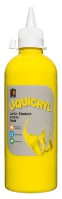 Liquicryl Junior Student Acrylic 500ml Yellow