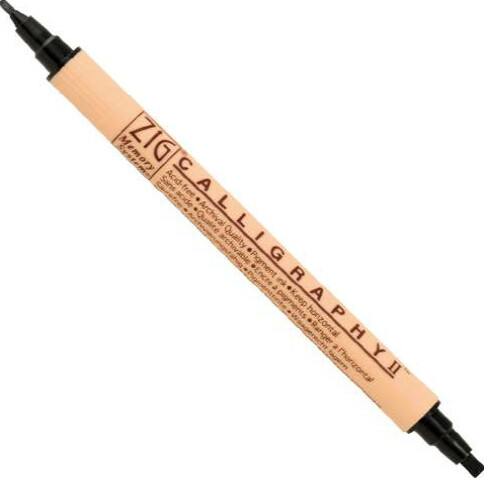 ZIG Calligraphy II pen 2mm/3.5mm (Pure Black)