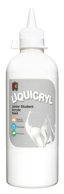 Liquicryl Junior Student Acrylic 500ml White