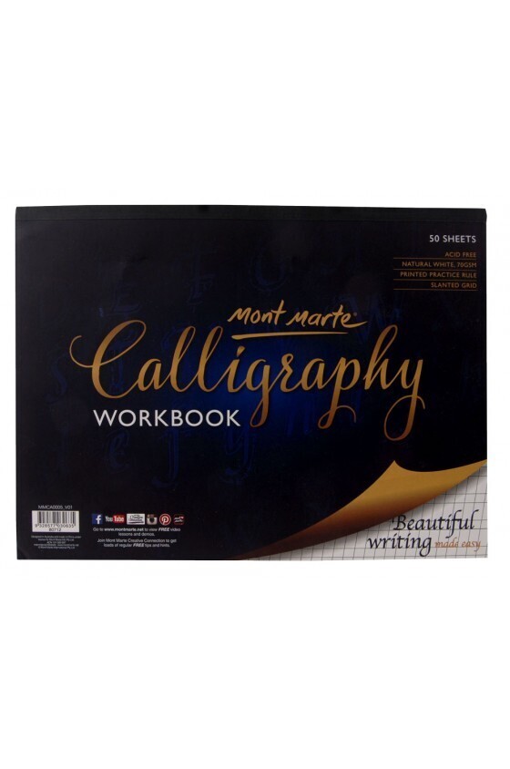 Mont Marte CAlligraphy Writing Workbook 22.9x30.5 cm 50 Sheets