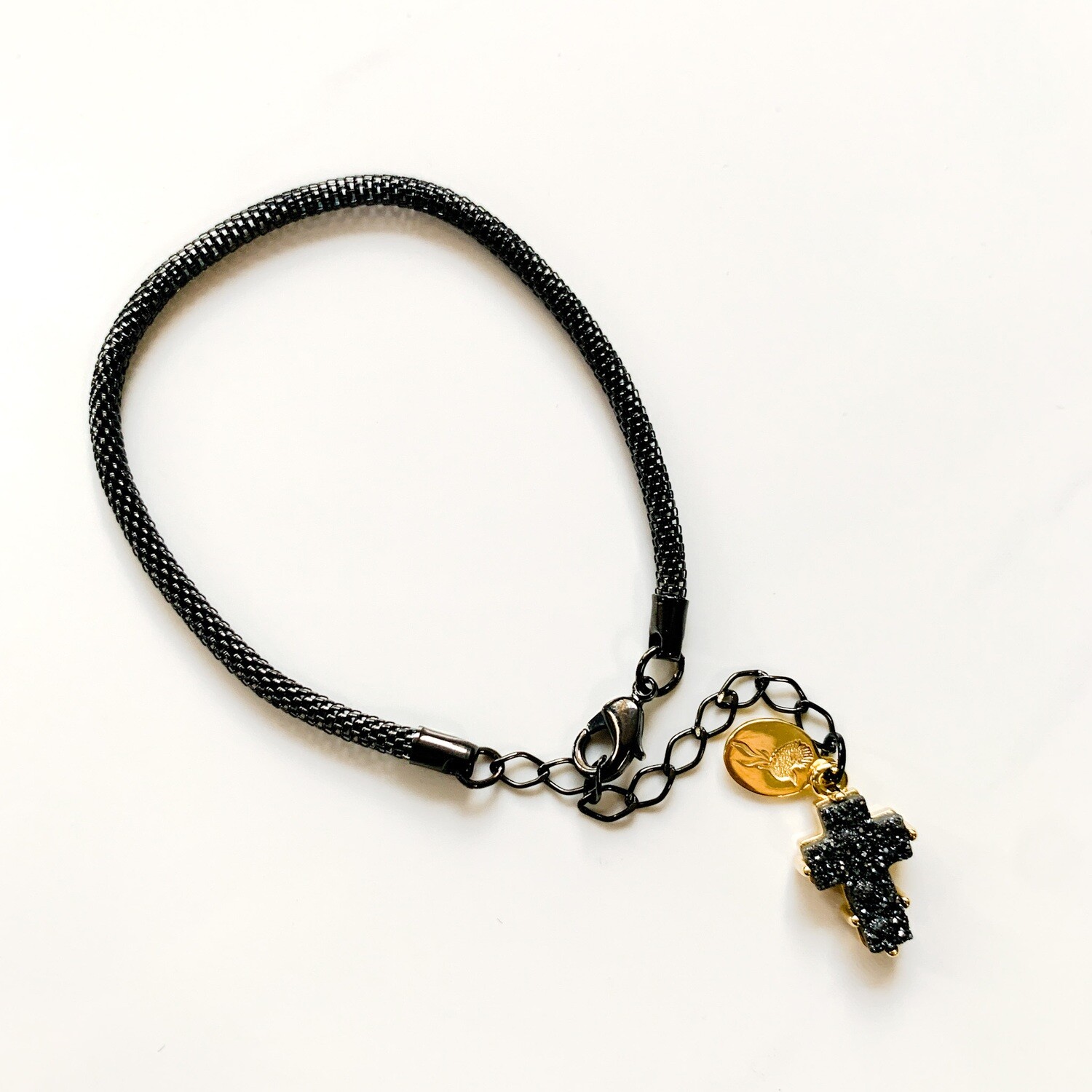 Cross Bracelet in Black