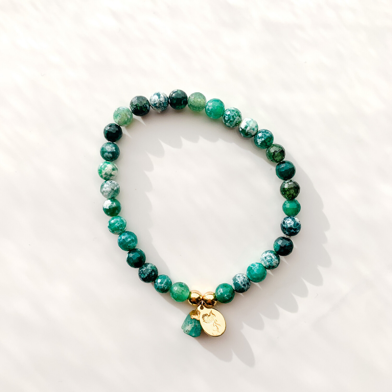 Charity Bracelet in Green Agate