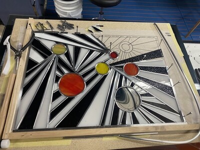 Leadlight In the making