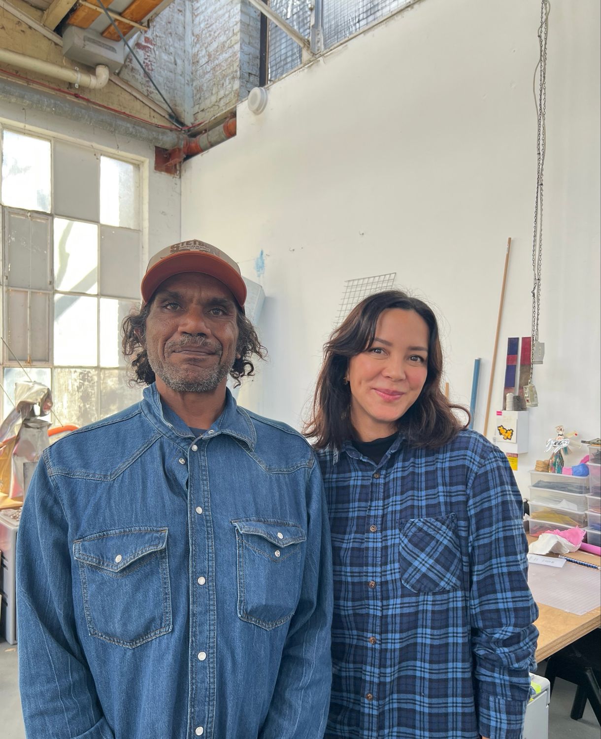Vincent Namatjira visiting the VCA