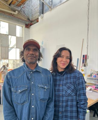 Vincent Namatjira visiting the VCA