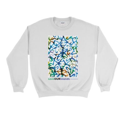 "Save Our Islands" Crew Jumper in White