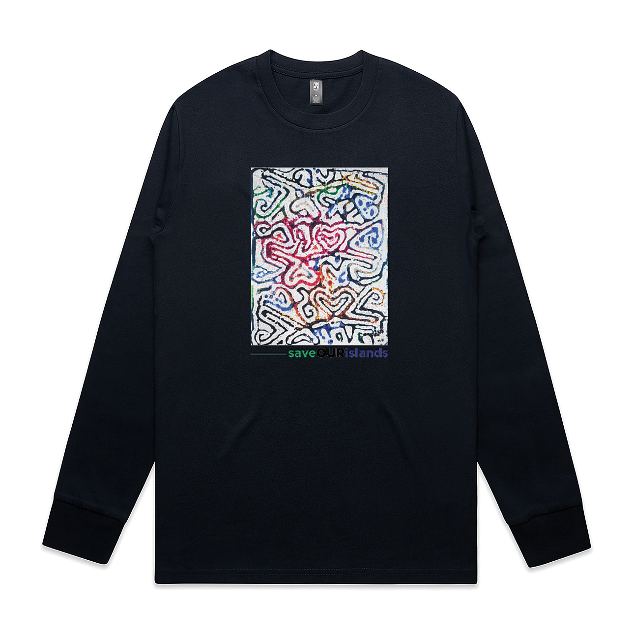 "Save Our Islands" Long Sleeve Tee - Lewa Print